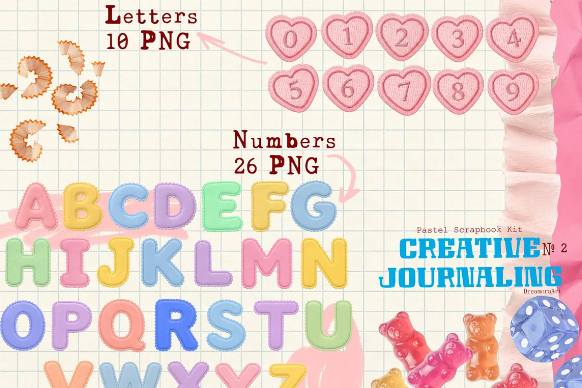 Retro Pastel Scrapbook Kit