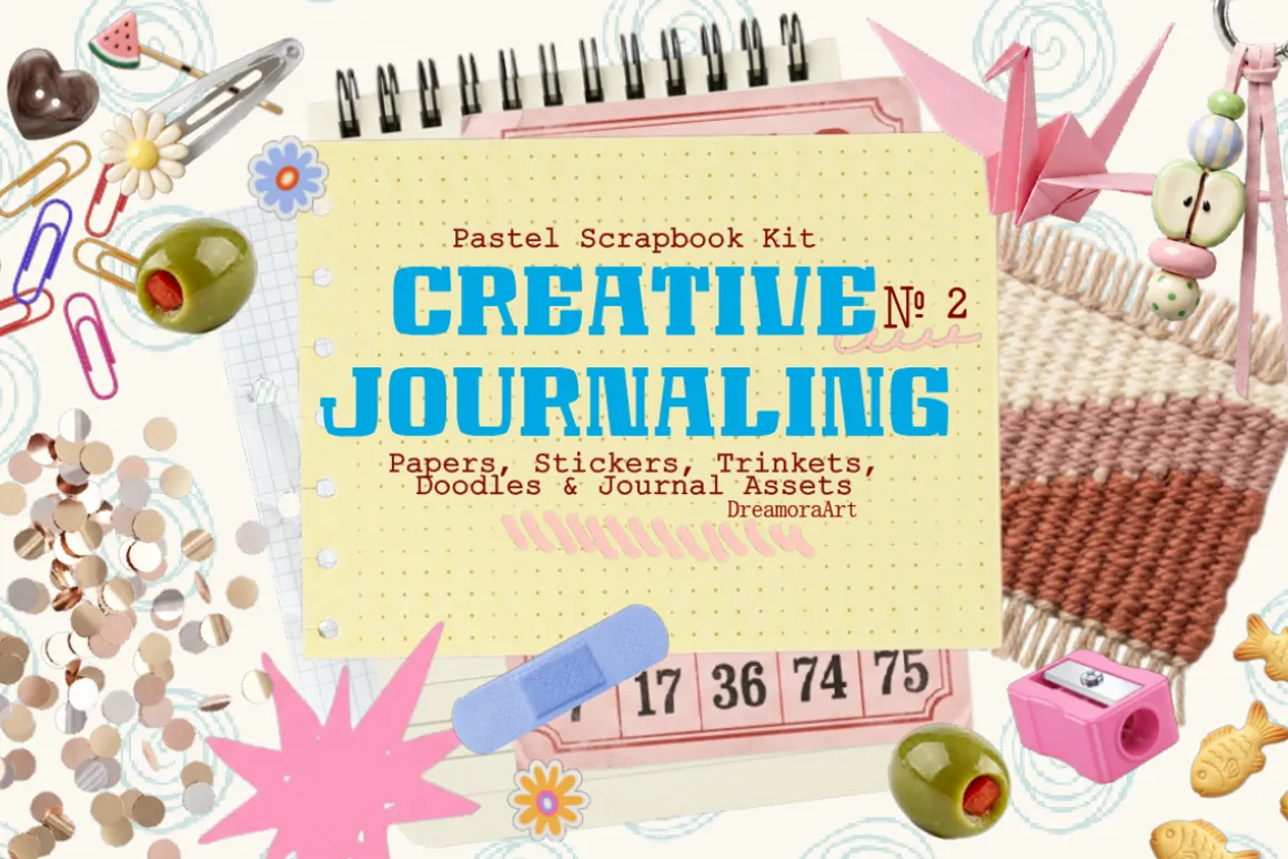 Retro Pastel Scrapbook Kit