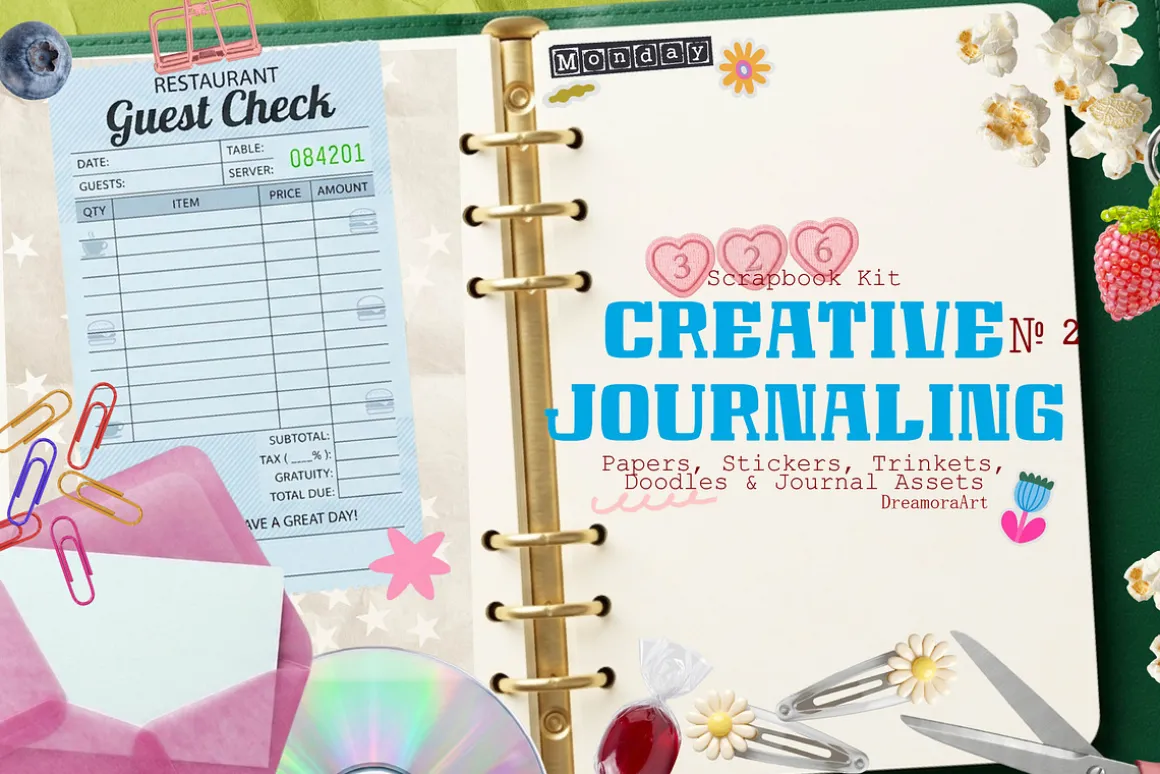 Retro Pastel Scrapbook Kit