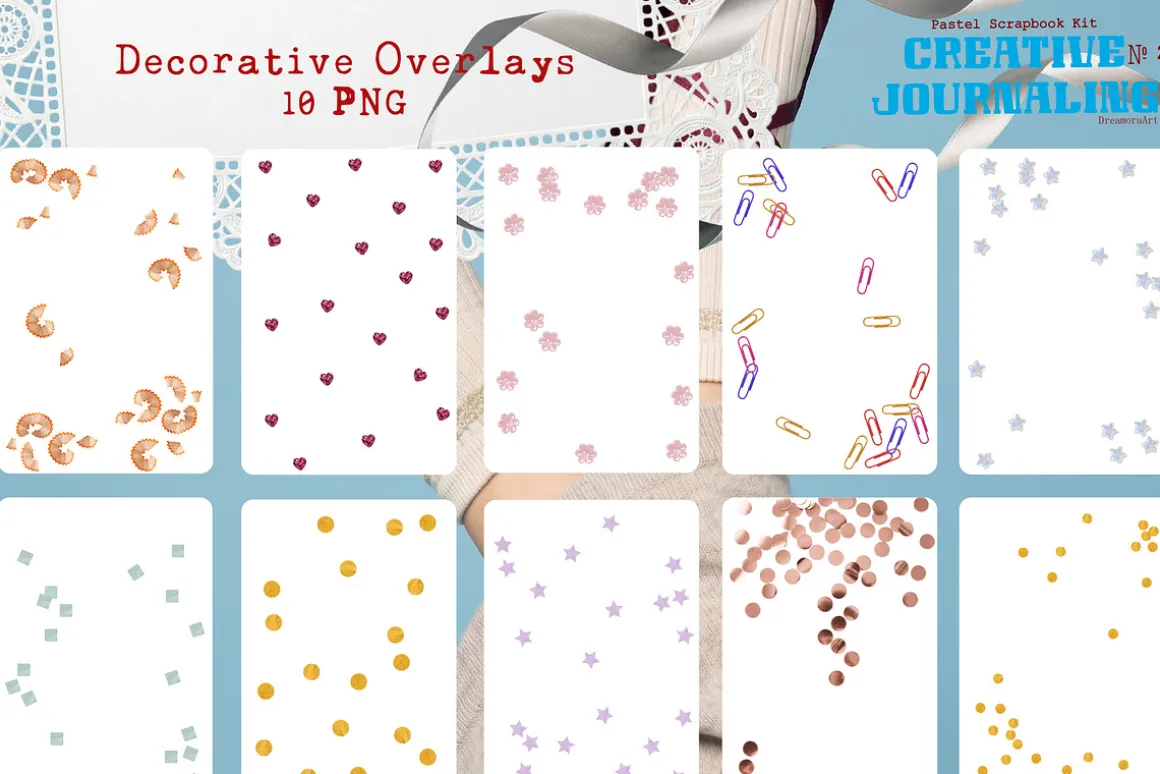 Retro Pastel Scrapbook Kit