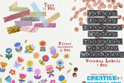 Retro Pastel Scrapbook Kit