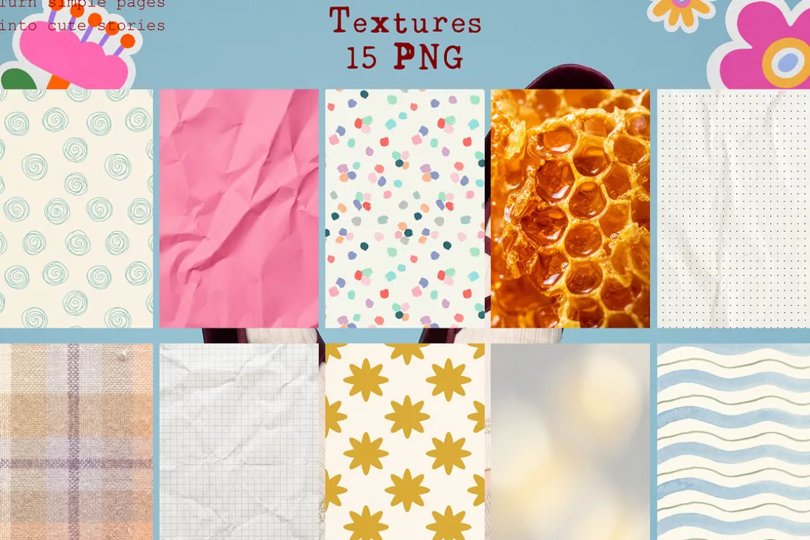 Retro Pastel Scrapbook Kit