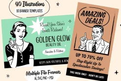 Retro Ad Graphics & Templates