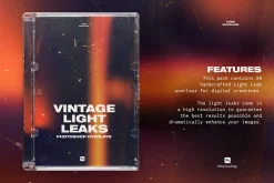 60 Retro Analog Light Leak Overlays