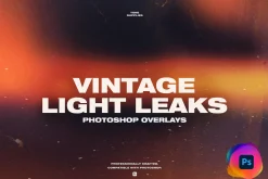 60 Retro Analog Light Leak Overlays