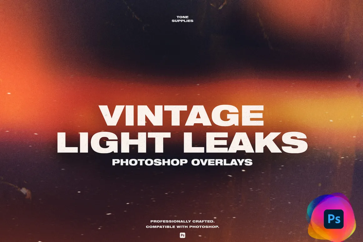 60 Retro Analog Light Leak Overlays