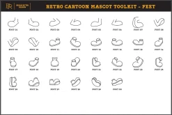 Retro Cartoon Mascot Toolkit