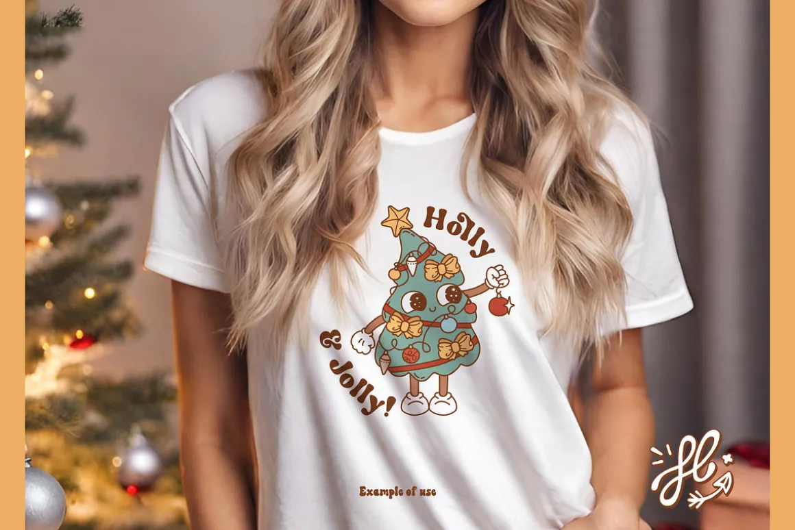 Retro Christmas characters bundle