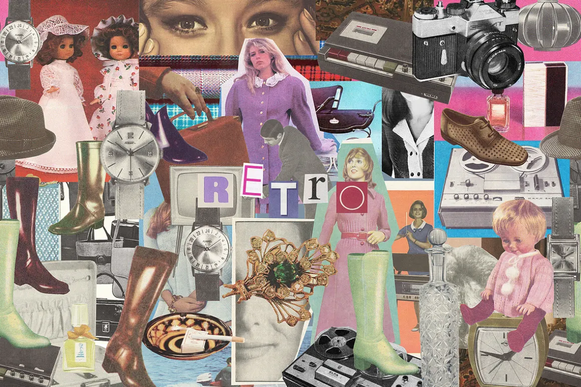 Retro Collage Pack 300 + elements