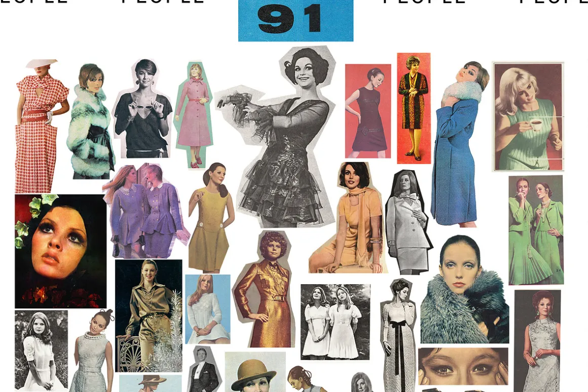 Retro Collage Pack 300 + elements