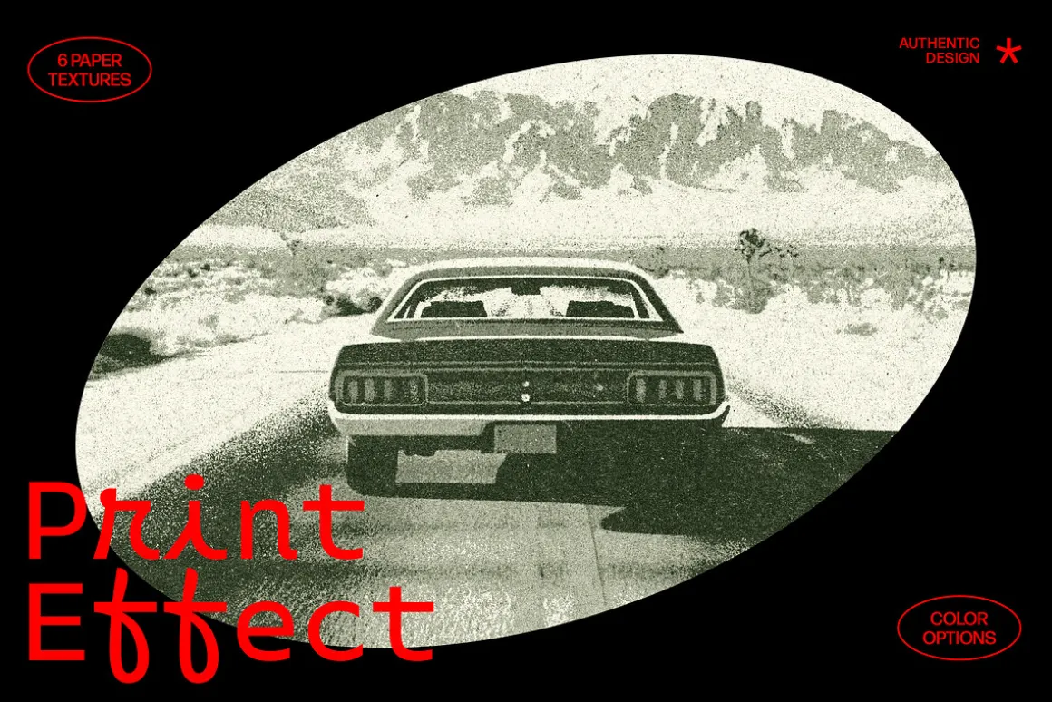 Retro Copy Print Photo Effect