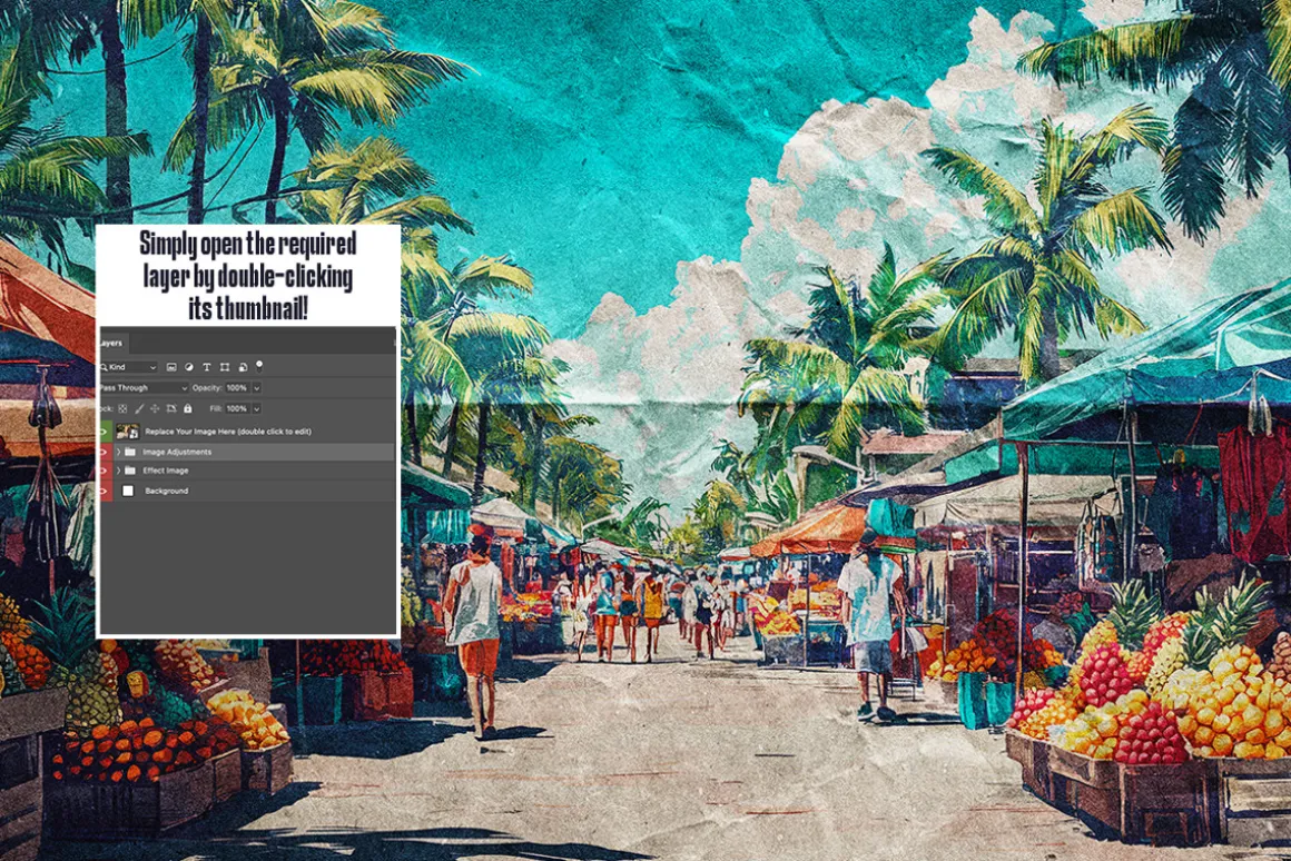 Retro Folded Paper Photo Effect