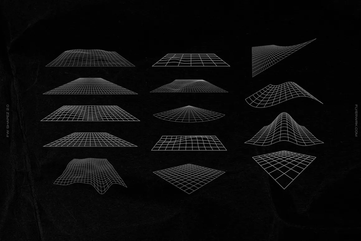 200 Retro Futuristic Shapes