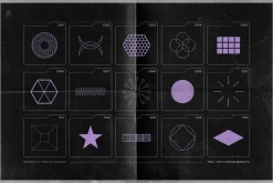 150 Retro-Futuristic Textured Shapes