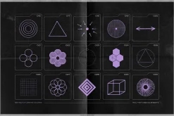 150 Retro-Futuristic Textured Shapes