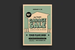 Retro Garage Sale Event Flyer