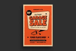 Retro Garage Sale Event Flyer