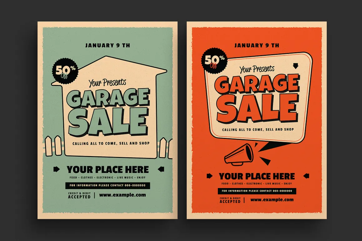 Retro Garage Sale Event Flyer