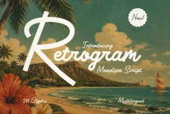Retrogram - Vintage Monoline Script