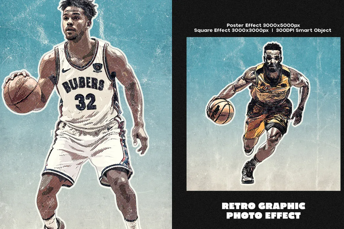 Retro Graphic Square, Poster Effect