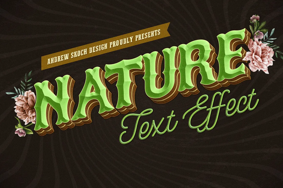 Retro Lettering Text Effect