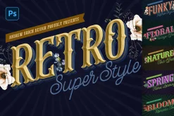 Retro Lettering Text Effect