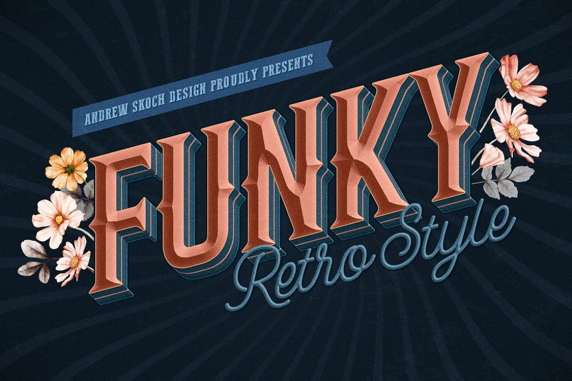 Retro Lettering Text Effect