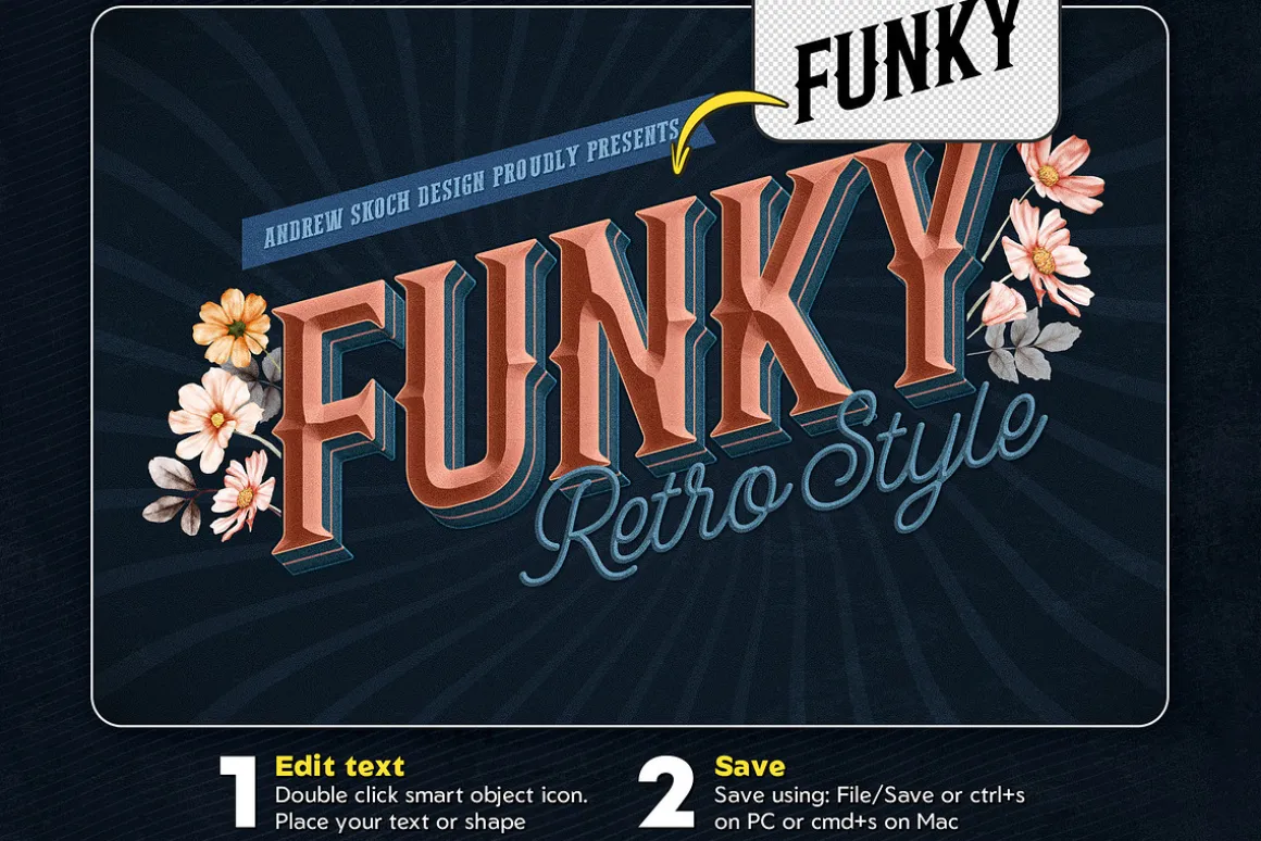 Retro Lettering Text Effect