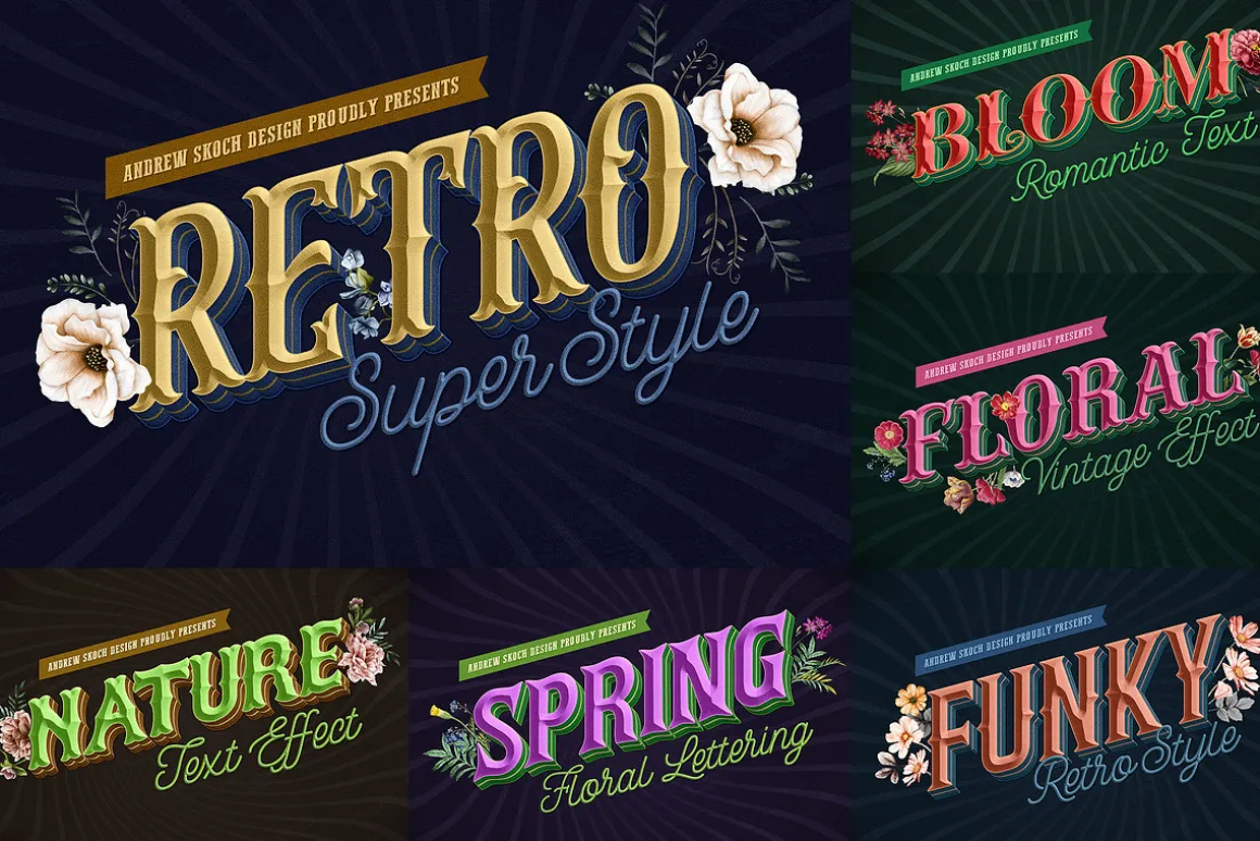 Retro Lettering Text Effect