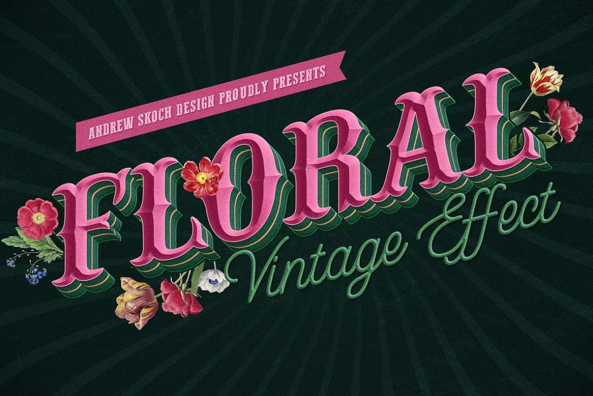 Retro Lettering Text Effect