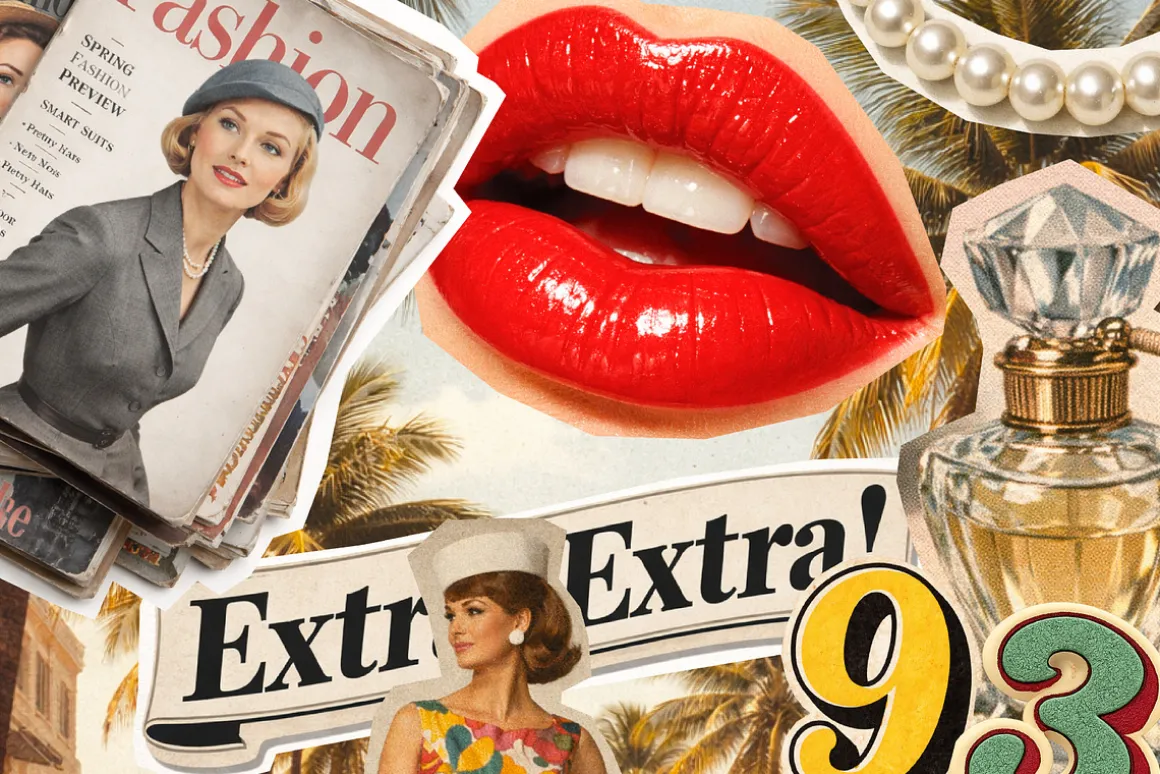 Retro Paper Collage Kit Classic