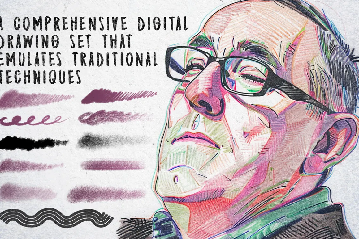 50 Retro Pencils - Procreate Brushes