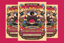 Retro Psychedelic Music Flyer