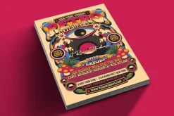 Retro Psychedelic Music Flyer