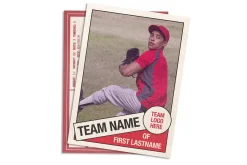 Retro 80s Baseball Card Template