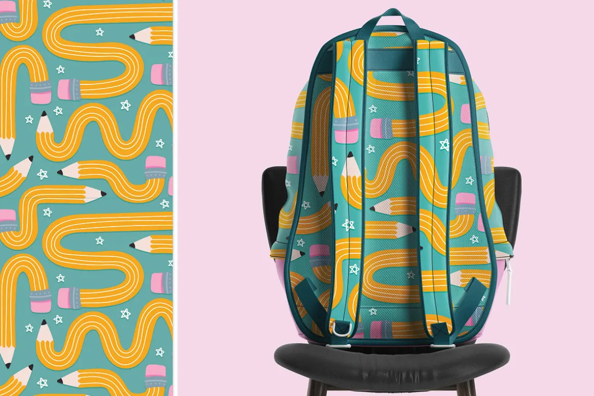 Retro School Seamless Patterns