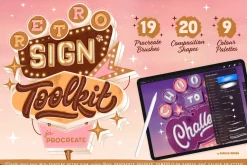 Retro Sign Toolkit for Procreate