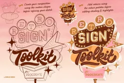 Retro Sign Toolkit for Procreate