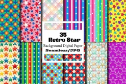 Retro Star Seamless Pattern