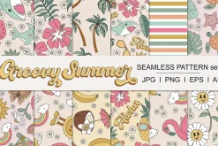 Retro Summer Vacations pattern set