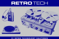 Retro Tech - 21 Technology Halftones
