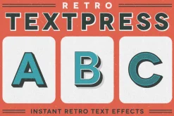 Retro Textpress – Illustrator Styles