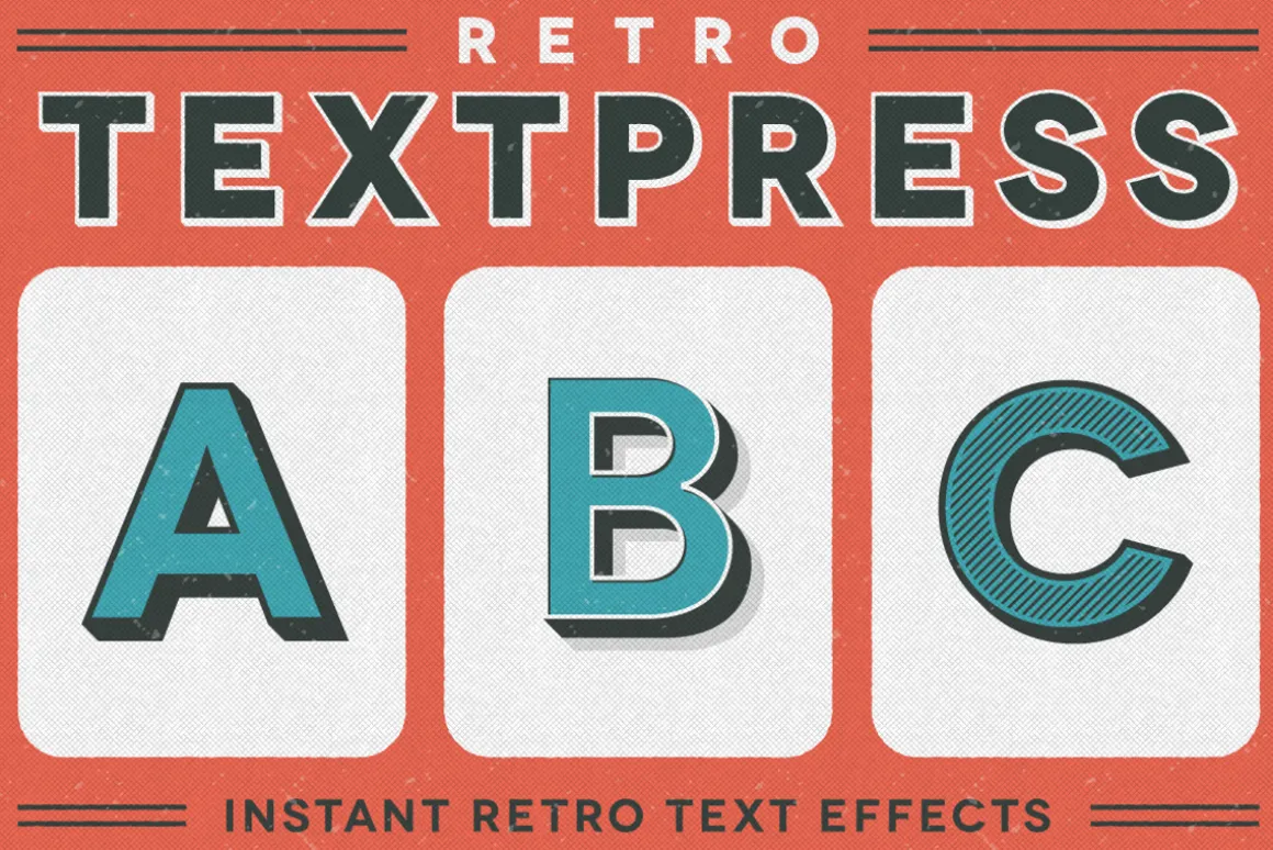 Retro Textpress – Illustrator Styles