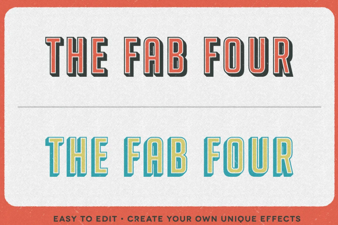 Retro Textpress – Illustrator Styles