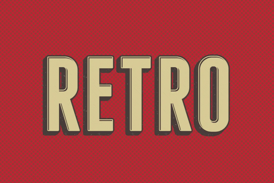 10 Retro Vintage Text Effect