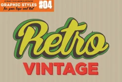 10 Retro Vintage Text Effect