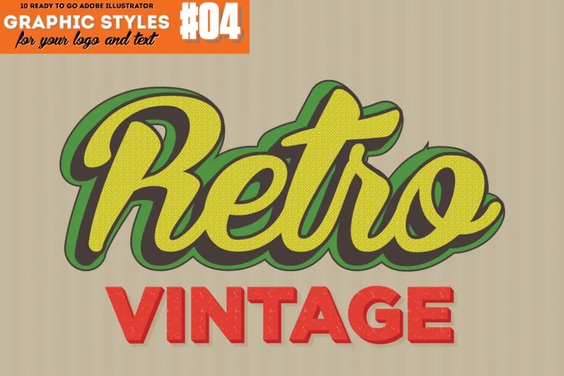 10 Retro Vintage Text Effect