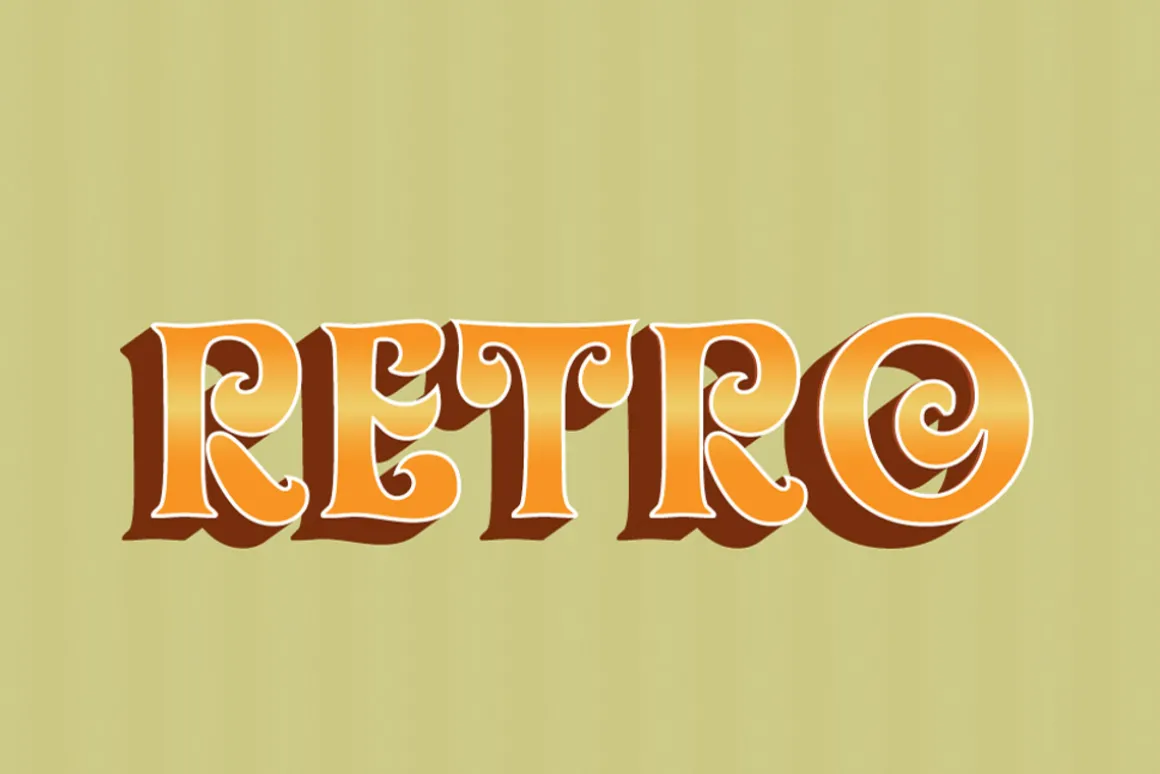 10 Retro Vintage Text Effect