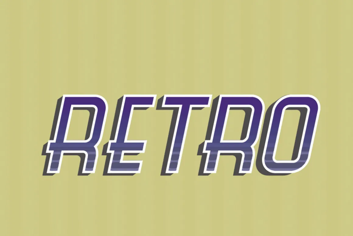 10 Retro Vintage Text Effect