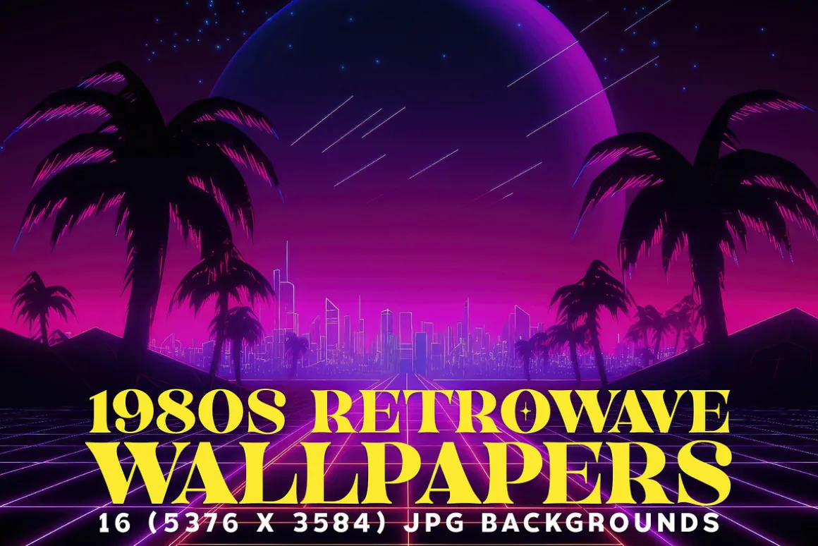16 Retrowave Wallpapers in 6K